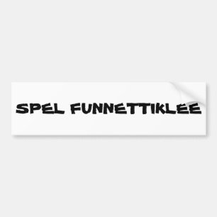 Ironisk stavning av fonetisk stavning bildekal