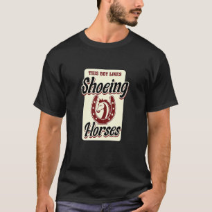 Ironiskt att säga Farrier Boy som chockar hästar T Shirt