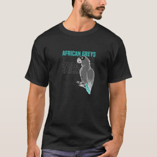 Ironiskt citat av exotiskt animaliskt Grått-parrot T Shirt