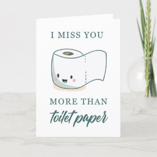 Ironiskt Miss you Card för vänner Helgkort