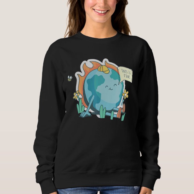 Ironiskt Påstående om klimatförändringar T Shirt (Framsida)