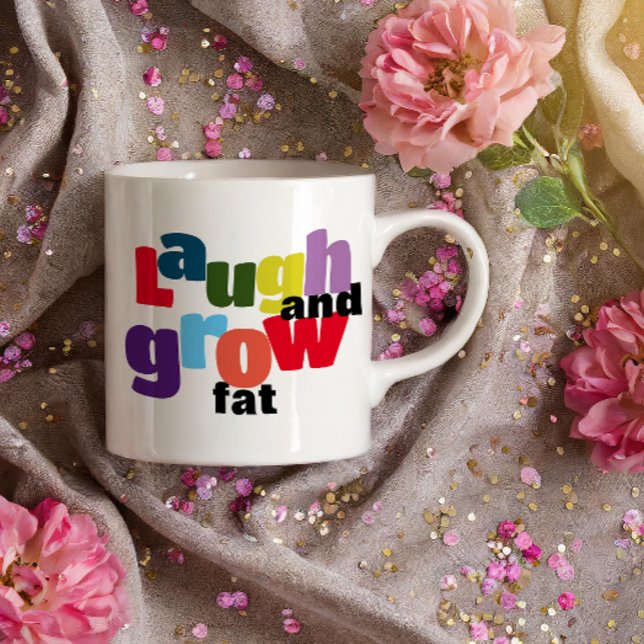 Ironiskt skratta och odla tjock Mugg (Skapare uppladdad)