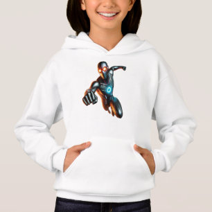 Ironman Futuristiska City Rush Hoodie - Neon Hero T Shirt