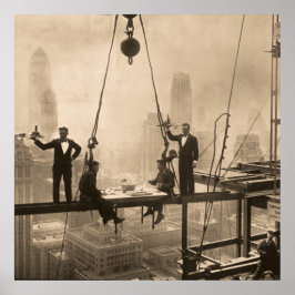 Ironworkers Lunch at the 32 Golv Poster