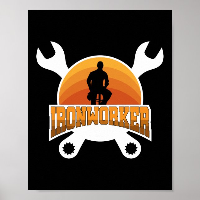 Ironworking Construction Welder Gift Idea Poster (Framsidan)