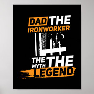 Ironworking Pappa Construction Welder Fars dag Poster