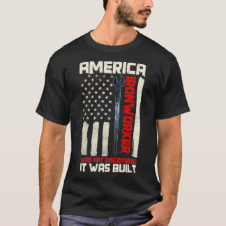 Ironworking Rodbuster Patriot American Flagga Meta T Shirt