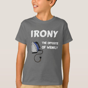 Irony motsatsen till skrynkligt t shirt