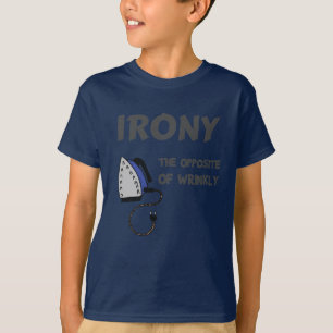 Irony motsatsen till skrynkligt t shirt