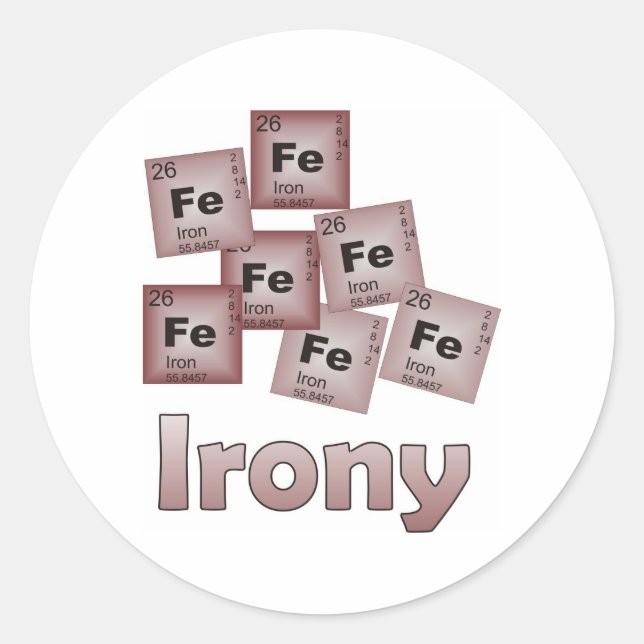 Irony Runt Klistermärke (Framsida)