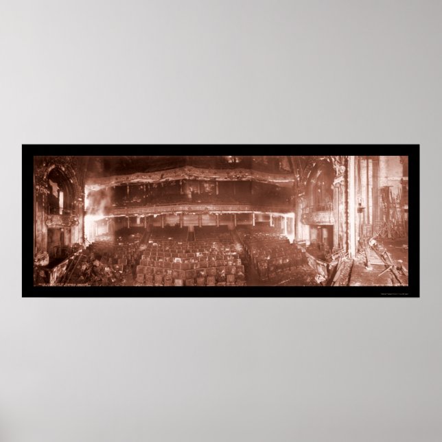 Iroquis Theater Fire Photo 1903 Poster (Framsidan)