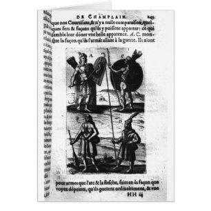 Iroquois av nya frankriken hälsningskort