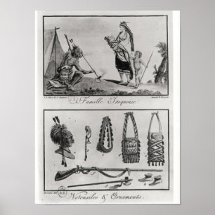 Iroquois familj, ärmar och prydnadar poster