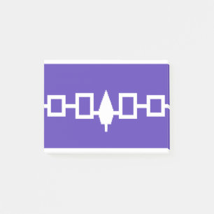 Iroquois indianflagga post-it block