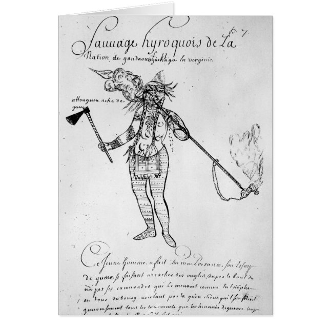 Iroquois indier av Kanada Hälsningskort (Framsidan)