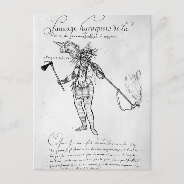 Iroquois indier av Kanada Vykort (Framsida)