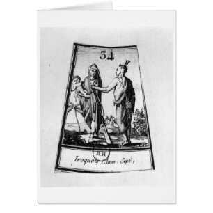 Iroquois indier hälsningskort