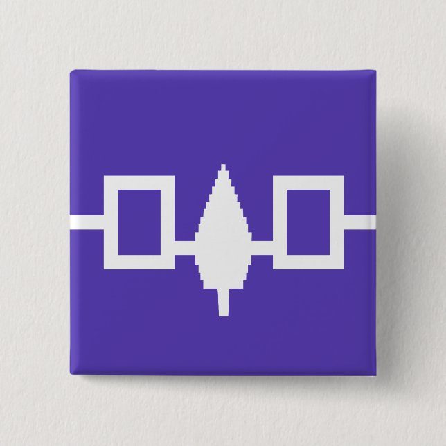 IroquoisConfederacy flagga Knapp (Framsida)