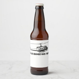 Iroquoishelikopter för öl UH-1H Ölflaska Etikett