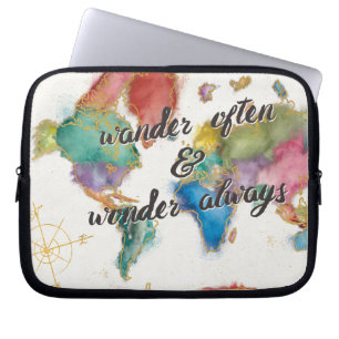 Irra ofta, irra alltid kartan med citationstecken laptop sleeve