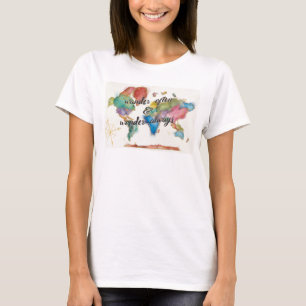 Irra ofta, irra alltid kartan med citationstecken t-shirt