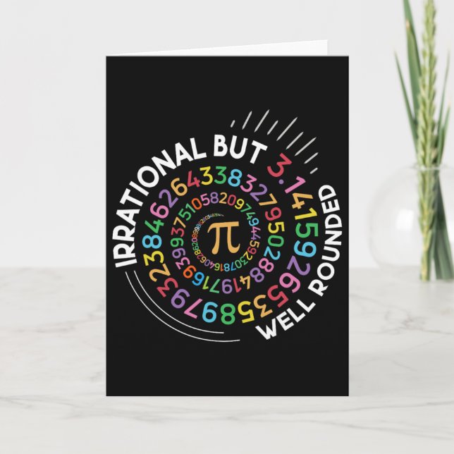 Irrationell Men Väl Avrundad Pi-dagen Matematiklär Kort (Framsida)