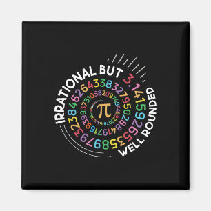 Irrationell Men Väl Avrundad Pi-dagen Matematiklär Magnet