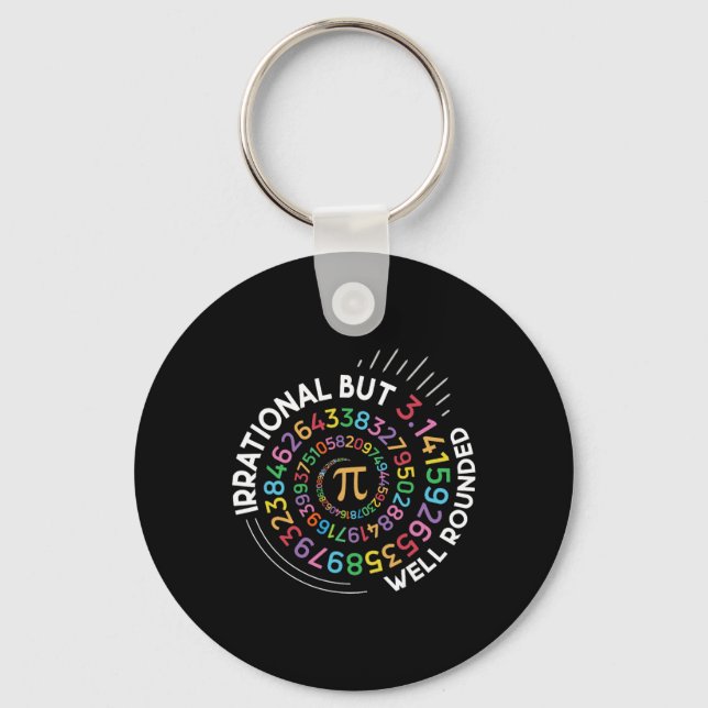 Irrationell Men Väl Avrundad Pi-dagen Matematiklär Nyckelring (Framsida)
