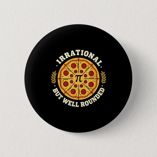 Irrationell Men Väl Avrundad Pizza Pi Symbol Matem Knapp (Framsida)