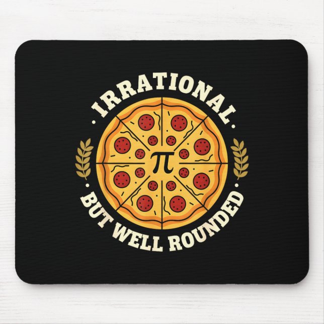 Irrationell Men Väl Avrundad Pizza Pi-symbol Matem Musmatta (Framsidan)