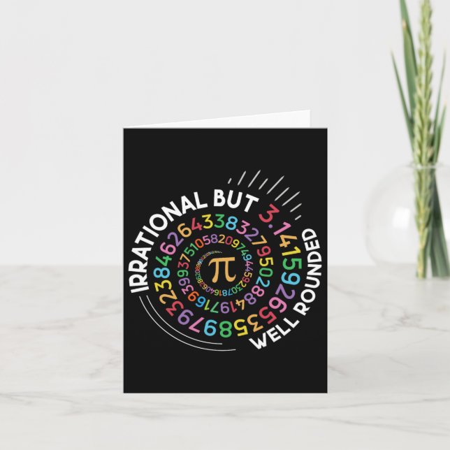 Irrationell men väl rund Pi Day Math Teacher St Kort (Framsida)