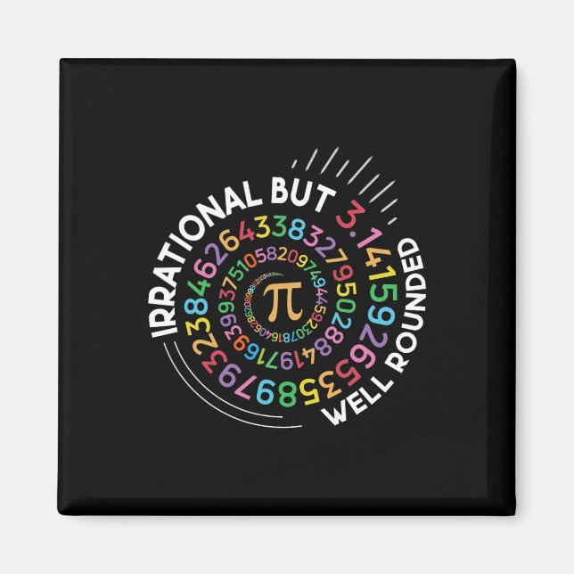Irrationell men väl rund Pi Day Math Teacher St Magnet (Framsidan)