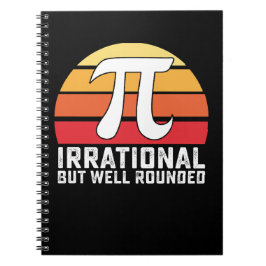 Irrationell, men väl rund, Pi Day Math-Vintage Anteckningsbok