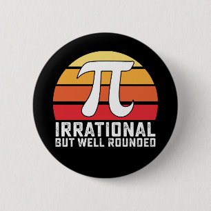 Irrationell, men väl rund, Pi Day Math-Vintage Knapp