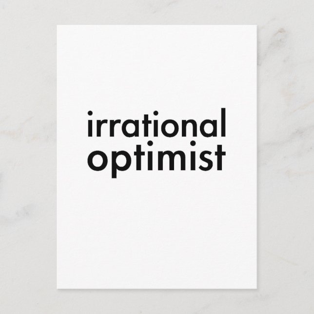 Irrationell optimist vykort (Framsida)