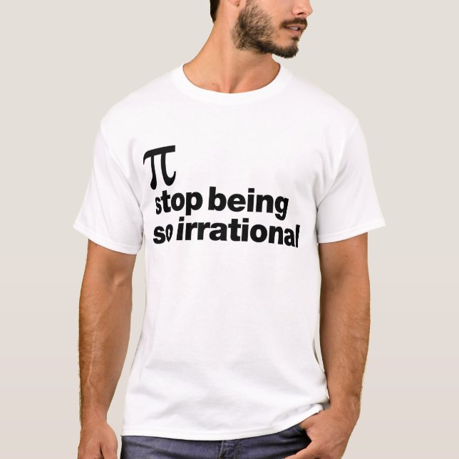 Irrationell Pi Tee Shirt (Framsida)