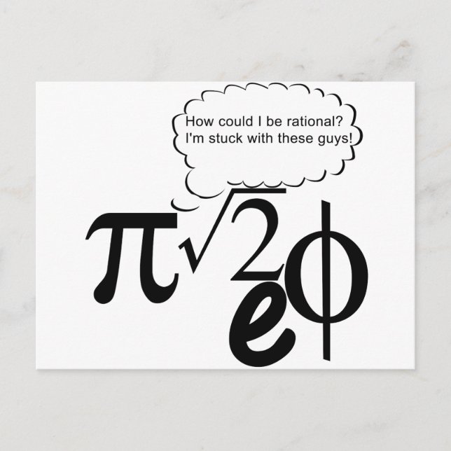 Irrationella budskap vykort (Framsida)