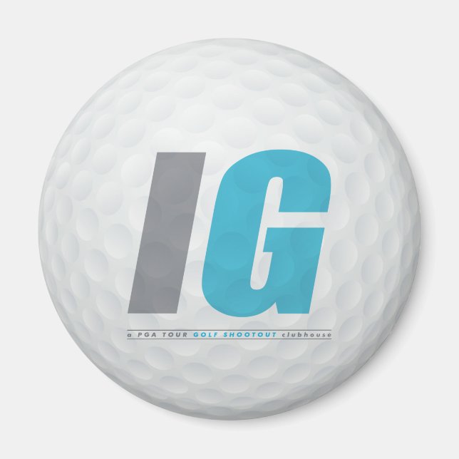 Irrationella killar Golf Boll Magnet (Framsidan)