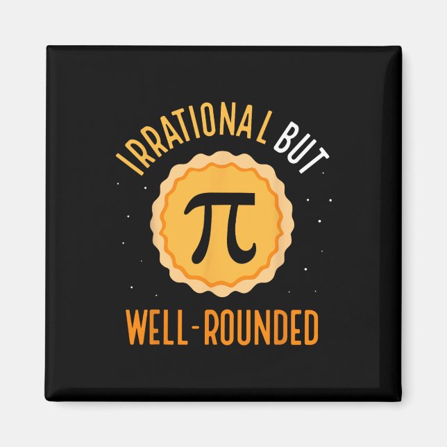 Irrationella men väl rundade 3,14 matematik magnet (Framsidan)