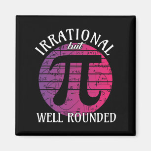 Irrationella men väl rundade Math Women Pi Day Tea Magnet