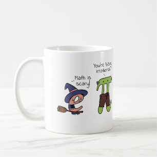 Irrationella nummer Math Halloween Teacher Pi Geek Kaffemugg