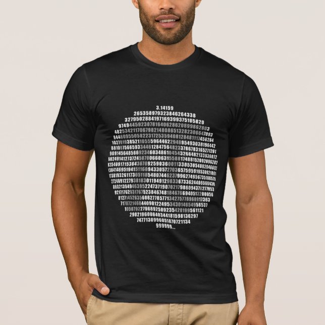 Irrationella Pi cirklar T-tröja Tee Shirt (Framsida)
