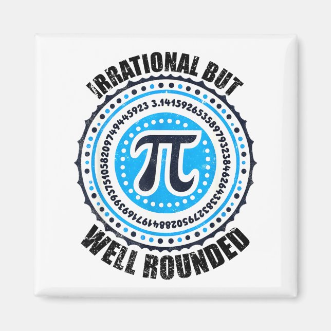 Irrationellt Men Väl Runt 3,14 Pi Nummer Symbol Ma Magnet (Framsidan)