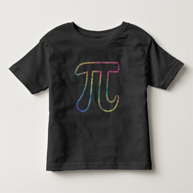 Irrationellt nummer Pi Dag 3.14 Math-färgat T Shirt (Framsida)