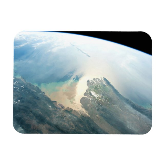 Irrawaddy River Delta in Burma (Myanmar). Magnet (Horisontell)