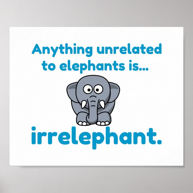 Irrelevant elefant poster (Framsidan)