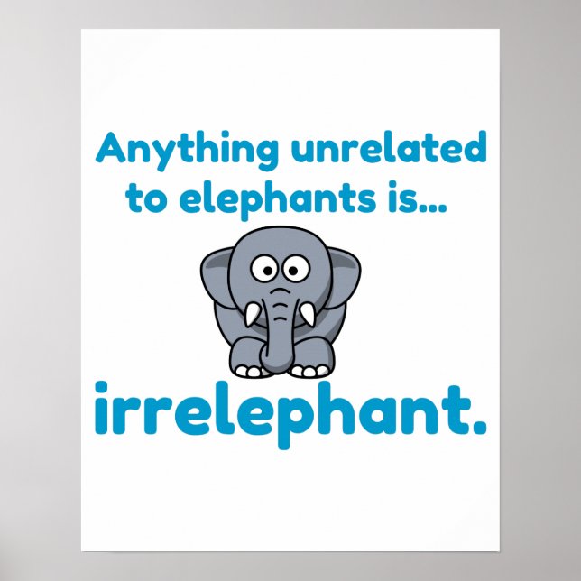 Irrelevant elefant poster (Framsidan)
