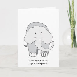 Irrelevant Elephant Birthday Card Kort