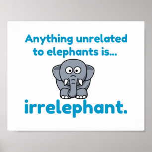 Irrelevanta elefanter poster