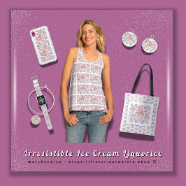 Irresistible Ice Cream Licorice Tote -Adiela Akoo Tygkasse